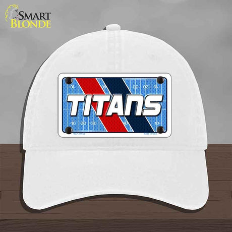 TITANS Graphic Novelty License Plate Hat HAT-MLP-14655 Unconstructed Cotton White