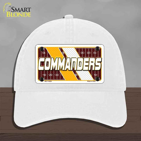 COMMANDERS Graphic Novelty License Plate Hat HAT-MLP-14656 Unconstructed Cotton White