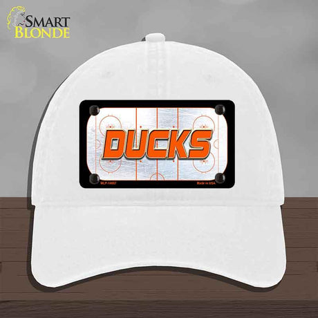 DUCKS Graphic Novelty License Plate Hat HAT-MLP-14657 Unconstructed Cotton White
