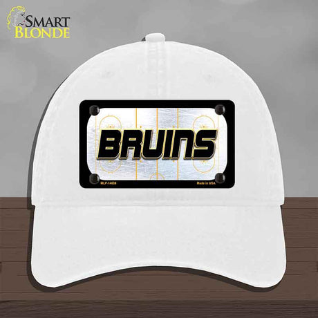 BRUINS Graphic Novelty License Plate Hat HAT-MLP-14658 Unconstructed Cotton White