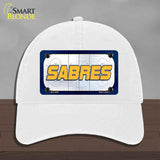 SABRES Graphic Novelty License Plate Hat HAT-MLP-14659 Unconstructed Cotton White