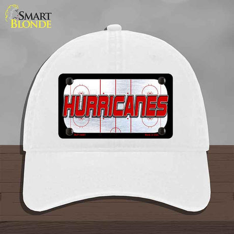 HURRICANES Graphic Novelty License Plate Hat HAT-MLP-14661 Unconstructed Cotton White