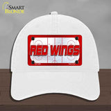 RED WINGS Graphic Novelty License Plate Hat HAT-MLP-14666 Unconstructed Cotton White