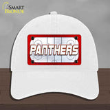 PANTHERS Graphic Novelty License Plate Hat HAT-MLP-14668 Unconstructed Cotton White