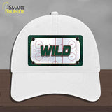 WILD Graphic Novelty License Plate Hat HAT-MLP-14670 Unconstructed Cotton White