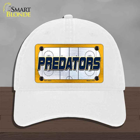 PREDATORS Graphic Novelty License Plate Hat HAT-MLP-14672 Unconstructed Cotton White
