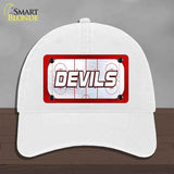 DEVILS Graphic Novelty License Plate Hat HAT-MLP-14673 Unconstructed Cotton White