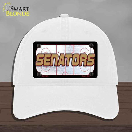 SENATORS Graphic Novelty License Plate Hat HAT-MLP-14676 Unconstructed Cotton White