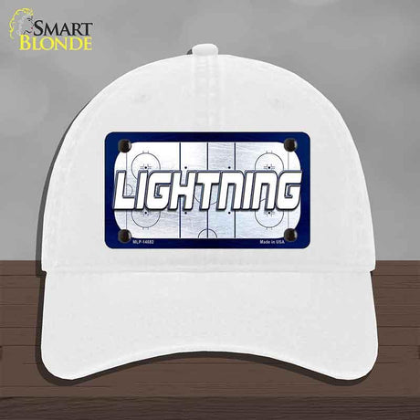 LIGHTNING Graphic Novelty License Plate Hat HAT-MLP-14682 Unconstructed Cotton White
