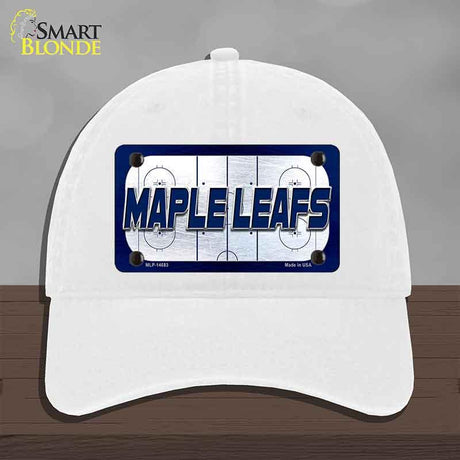 MAPLE LEAFS Graphic Novelty License Plate Hat HAT-MLP-14683 Unconstructed Cotton White