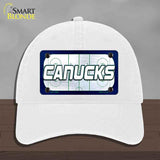 CANUCKS Graphic Novelty License Plate Hat HAT-MLP-14685 Unconstructed Cotton White