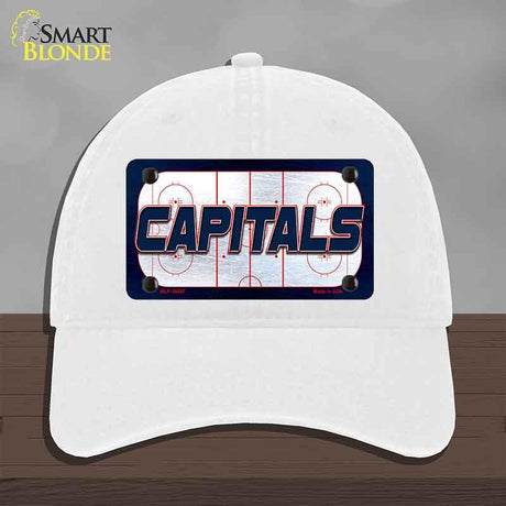 CAPITALS Graphic Novelty License Plate Hat HAT-MLP-14687 Unconstructed Cotton White