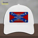 Its A Southern Thing Novelty License Plate Hat Unconstructed Cotton / White