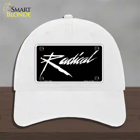 Radical Novelty License Plate Hat Unconstructed Cotton / White
