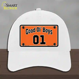 Good Ol Boys Novelty License Plate Hat Unconstructed Cotton / White