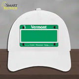 Vermont State Blank Novelty License Plate Hat Unconstructed Cotton / White