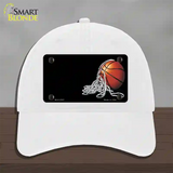 Basketball With Net Offset Novelty License Plate Hat Unconstructed Cotton / White