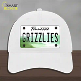 Grizzlies Tennessee State Novelty License Plate Hat Unconstructed Cotton / White