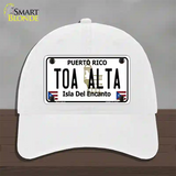 Toa Alta Puerto Rico Novelty License Plate Hat Unconstructed Cotton / White