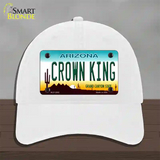 Crown King Novelty License Plate Hat Unconstructed Cotton / White