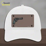 Gun Offset Customizable Novelty License Plate Hat Unconstructed Cotton / White