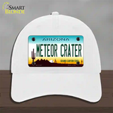 Arizona Meteor Crater Novelty License Plate Hat Unconstructed Cotton / White