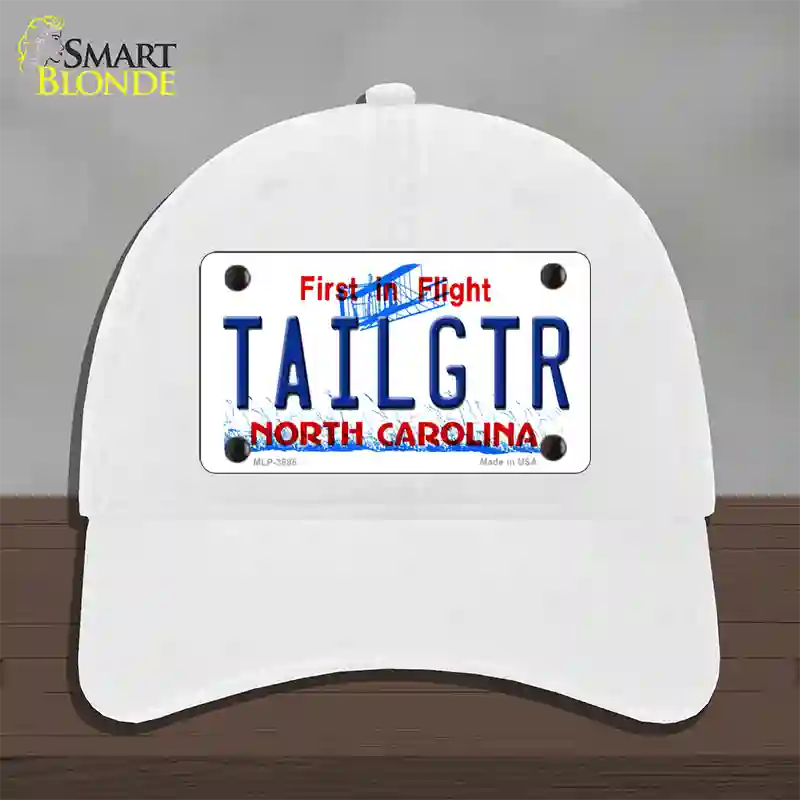 Tailgtr North Carolina Novelty License Plate Hat Unconstructed Cotton / White