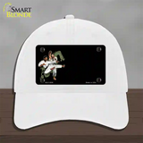Karate Offset Novelty License Plate Hat Unconstructed Cotton / White