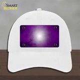 Purple White Fade Scratched Novelty License Plate Hat Unconstructed Cotton / White