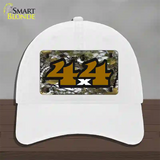 4x4 Camouflage Novelty License Plate Hat Unconstructed Cotton / White