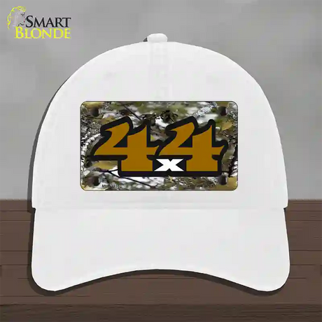 4x4 Camouflage Novelty License Plate Hat Unconstructed Cotton / White