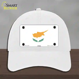 Cyprus Flag Novelty License Plate Hat Unconstructed Cotton / White