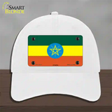 Ethiopia Flag Novelty License Plate Hat Unconstructed Cotton / White