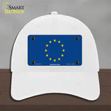 European Union Flag Novelty License Plate Hat Unconstructed Cotton / White