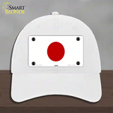 Japan Flag Novelty License Plate Hat Unconstructed Cotton / White