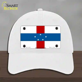 Netherlands Antilles Flag Novelty License Plate Hat Unconstructed Cotton / White