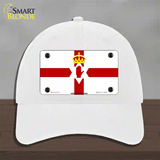 Northern Ireland Flag Novelty License Plate Hat Unconstructed Cotton / White