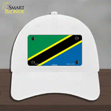 Tanzania Flag Novelty License Plate Hat Unconstructed Cotton / White