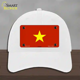 Vietnam Flag Novelty License Plate Hat Unconstructed Cotton / White