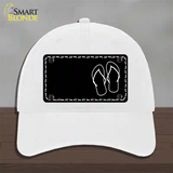 Flip Flops Offset Novelty License Plate Hat Unconstructed Cotton / White