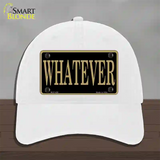 Whatever Novelty License Plate Hat Unconstructed Cotton / White