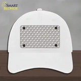 Grey Polka Dot Novelty License Plate Hat Unconstructed Cotton / White