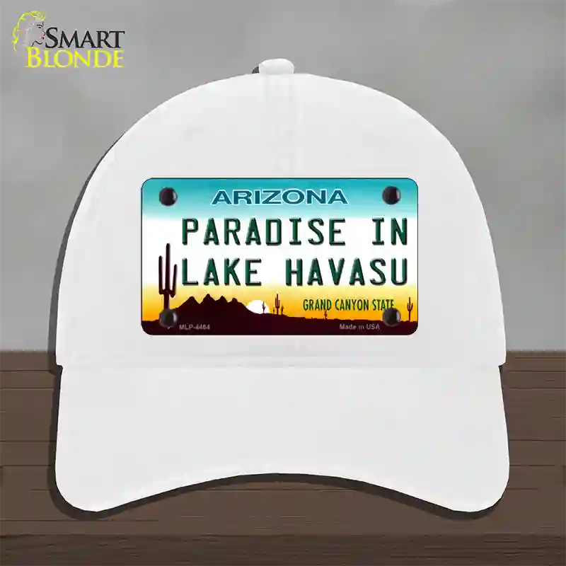 Paradise In Lake Havasu Arizona Novelty License Plate Hat Unconstructed Cotton / White