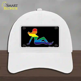 Mud Flap Girl Novelty License Plate Hat Unconstructed Cotton White