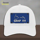 Handicap Crap Logo Novelty License Plate Hat Unconstructed Cotton / White