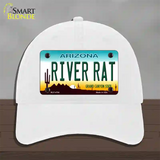River Rat Arizona Novelty License Plate Hat Unconstructed Cotton / White