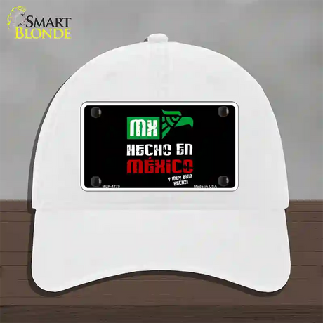 Made In Mexico Novelty License Plate Hat Unconstructed Cotton / White