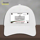 San Luis Potosi Mexico Novelty License Plate Hat Unconstructed Cotton / White