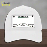 Tlaxcala Mexico Novelty License Plate Hat Unconstructed Cotton / White