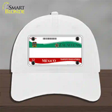 Zachatecas Mexico Novelty License Plate Hat Unconstructed Cotton / White